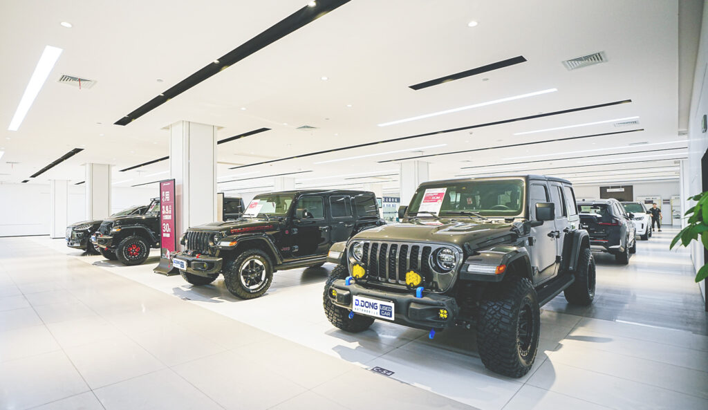 used cars showroom